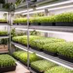 Profitable Crops for Small Farms Canada microgreens indoor farming setup
