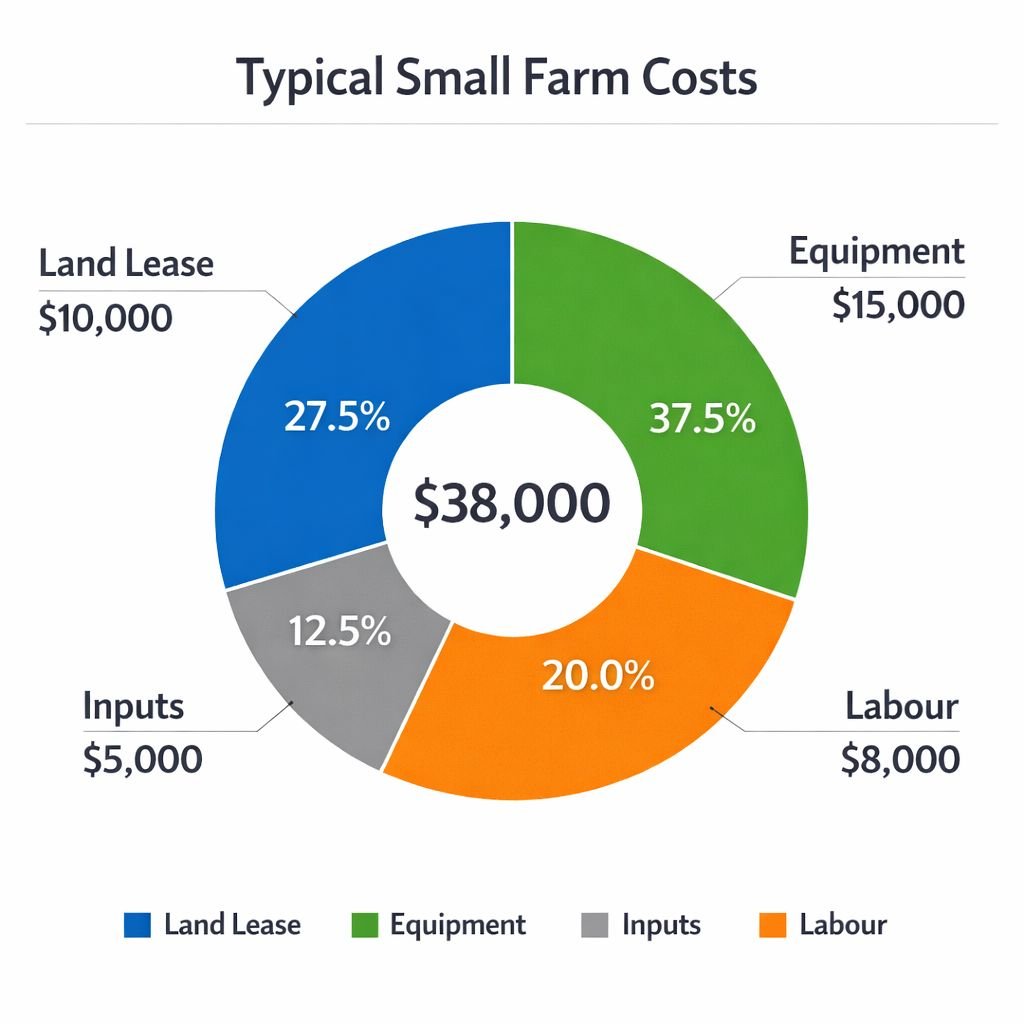 small farm startup cost breakdown USA
