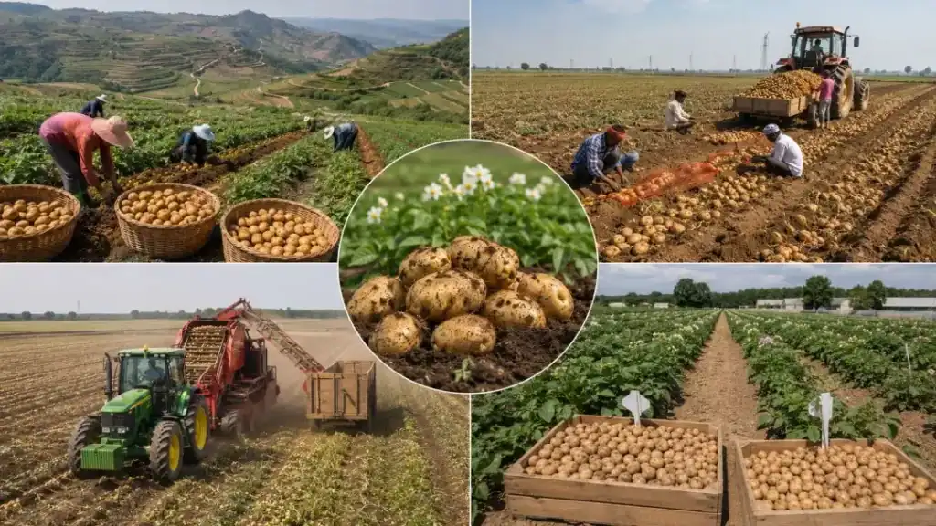 Top potato producing countries showing different farming systems around the world